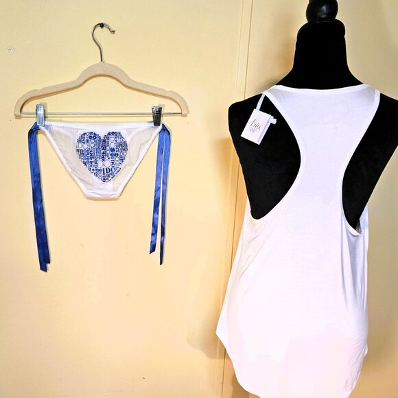 VS 2pc BETTER HALF Tank Top and Panties Set Bridal Wear/ IDO Collection NWT - Picture 3 of 7